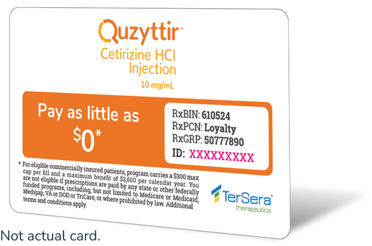 QUZYTTIR Co-pay Card